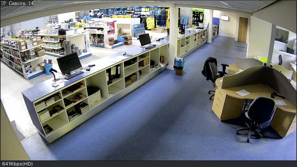 Internal CCTV security covering a builders merchant retail area in North Yorkshire