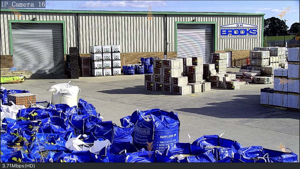 CCTV security covering a large builders merchant storage yard in North Yorkshire